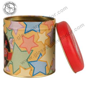 Caja de regalo de lata de metal redonda colorida personalizada