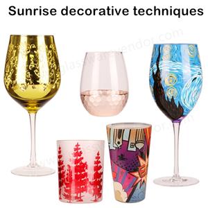 Sunrise Glassware dekorative Techniken