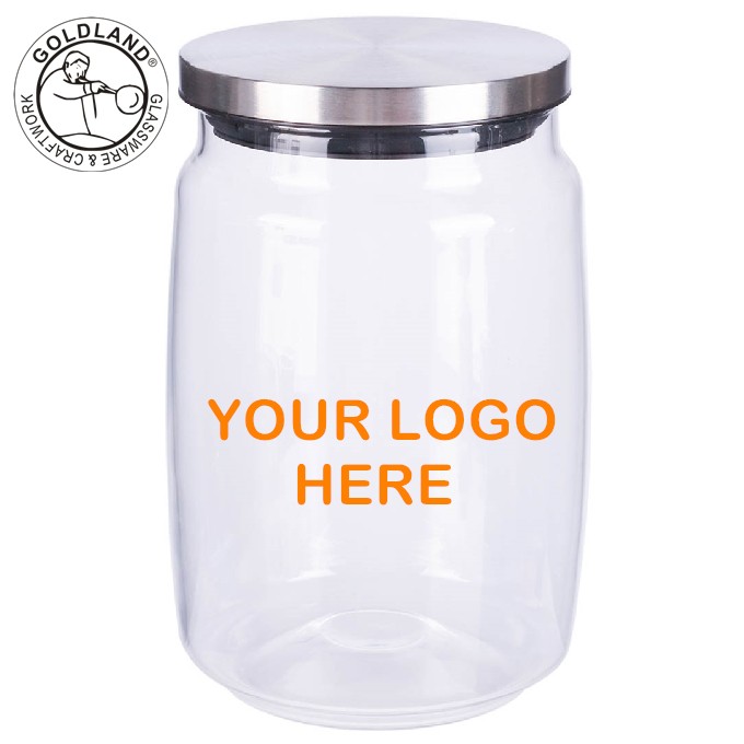 Large Clear Glass Food Storage Container Jar With Lid