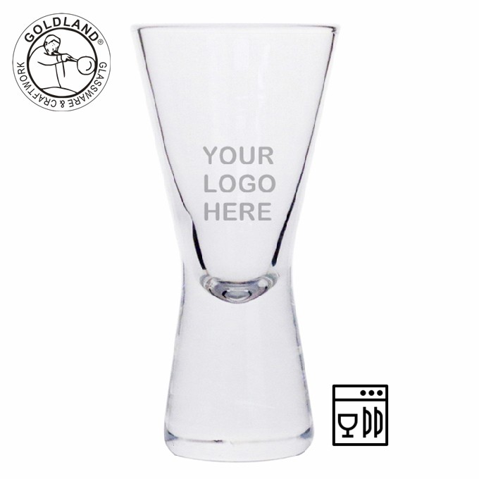 Handmade Heavy Base Vodka Glass Clear Spirit Glass