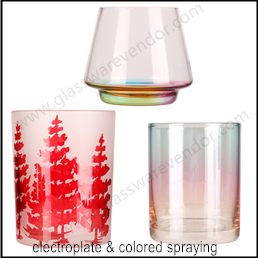 vaso de castiçal de vidro transparente