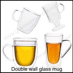 Colored Double Wall Glass Cup