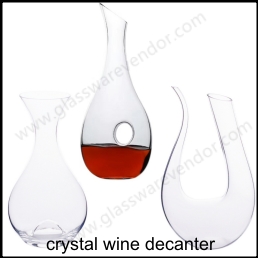 glass large slanted wine decanter
