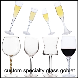 custom colorful glass goblets