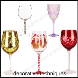 Hand painting glass goblets