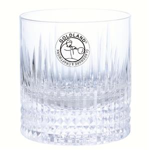 Handgeblasenes, handgeschliffenes Kristall-Whiskyglas mit schwerem Boden