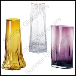 custom handmade colored glass bud vase