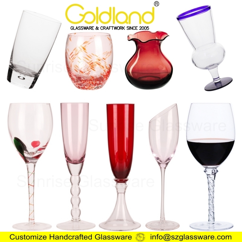 custom hand crafte glassware