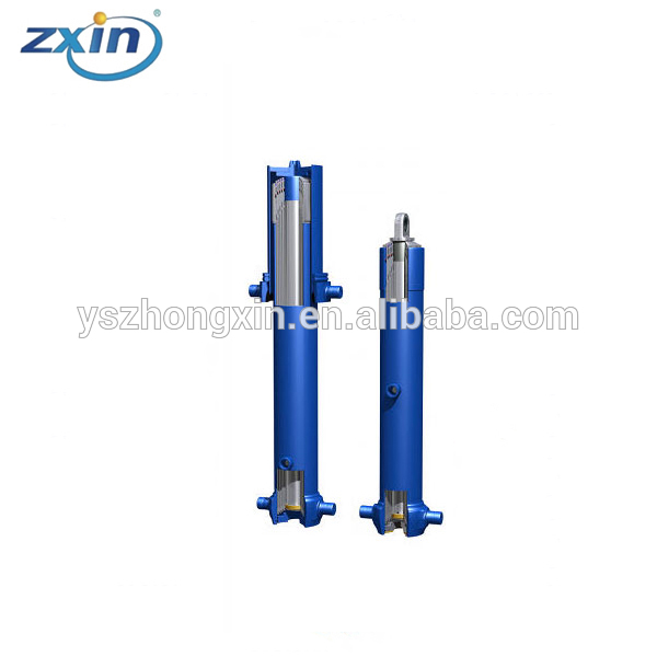 6 Stages Hydraulic Cylinders Edbro Type Telescopic Cylinders For Drop Deck Trailers