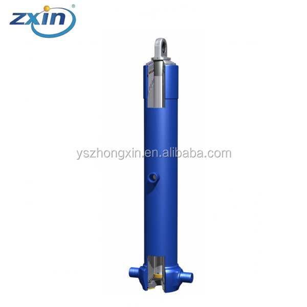 6 Stages Hydraulic Cylinders Edbro Type Telescopic Cylinders For Drop Deck Trailers