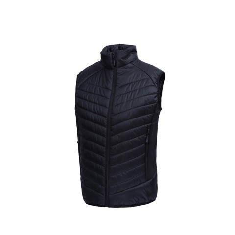 Gepolsterte Weste aus schwarzer Baumwolle