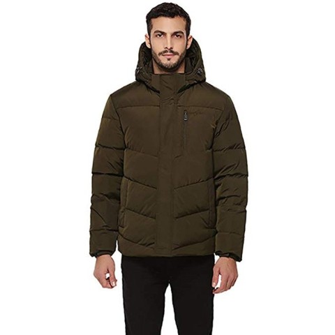 Black Slim Wadded Jacket