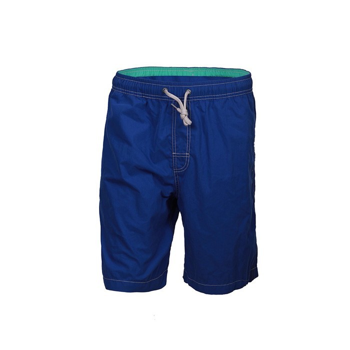 Shorts de praia de secagem rápida marinha com cordão