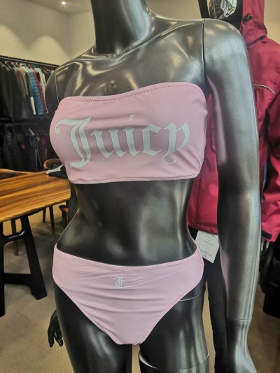 бикини-бандо и плавки бикини с высокой талией