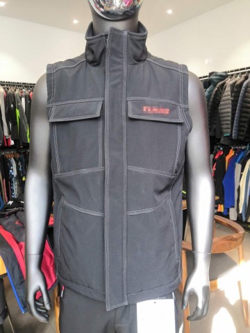 Gilet da uomo in pile con colletto alla coreana da esterno, gilet imbottito casual