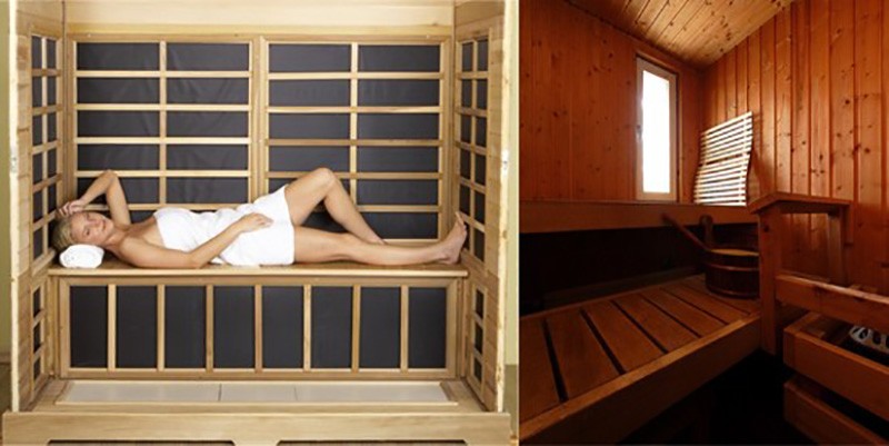 Infrarood versus traditionele sauna