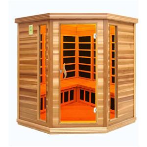 Sauna a infrarossi per quattro persone con angolo basso