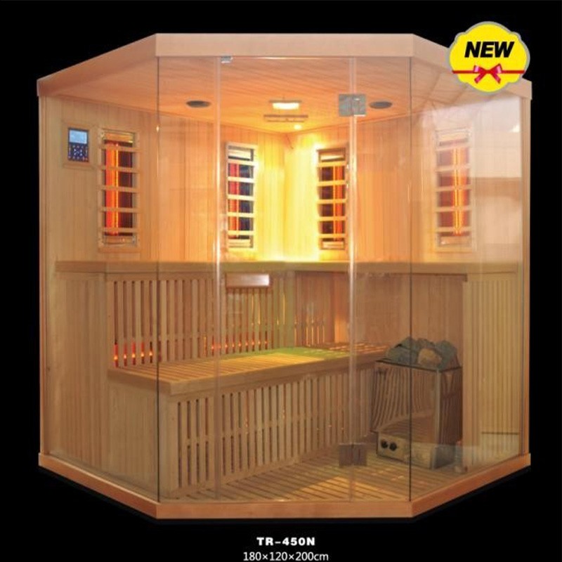 6-8 persoons combinatie infrarood en traditionele sauna