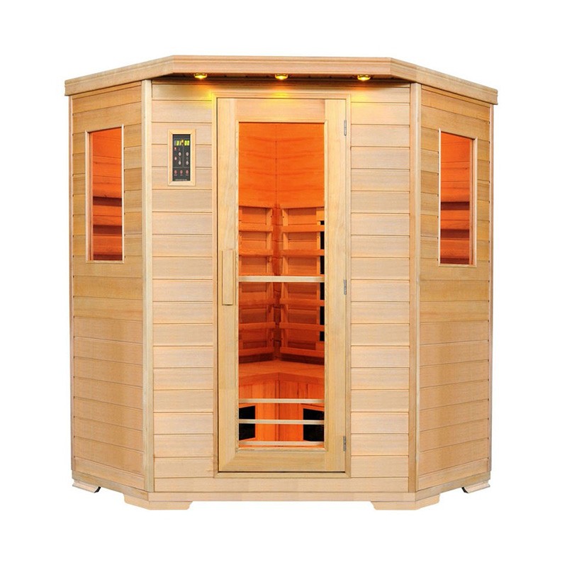 Sauna infravermelha de canto para quatro pessoas