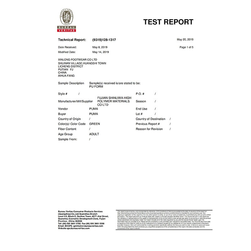 XLWP-120 PUMA  test report