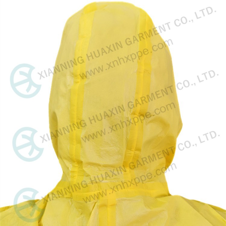 Yellow Type3 Heavy Duty Chemical Resistant Coverall 