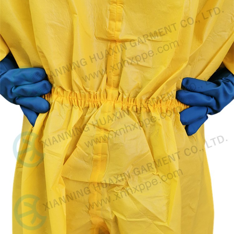 نوع أصفر 3 المعطف المقاوم للمواد الكيميائية الثقيلة