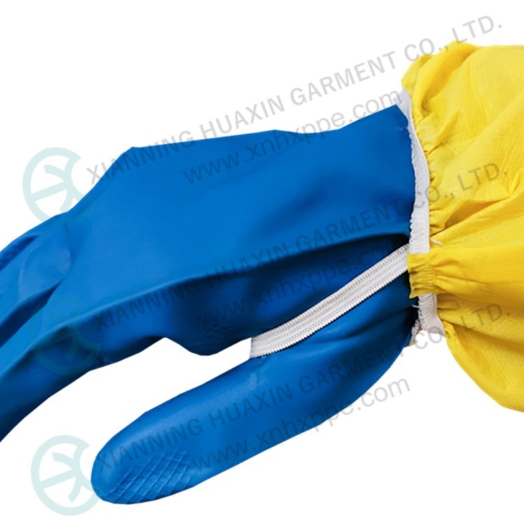 نوع أصفر 3 المعطف المقاوم للمواد الكيميائية الثقيلة
