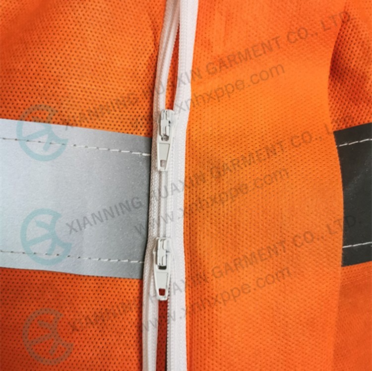 highly visible color workwear with grey stripes
