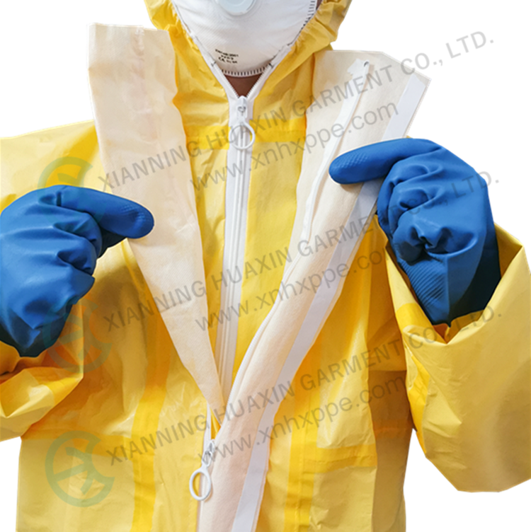 coverall tested by SULFURIC ACID 96%