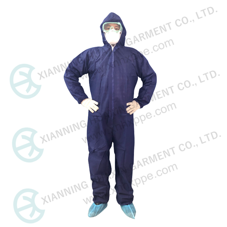 hooded polypropylene nonwoven safety garments 