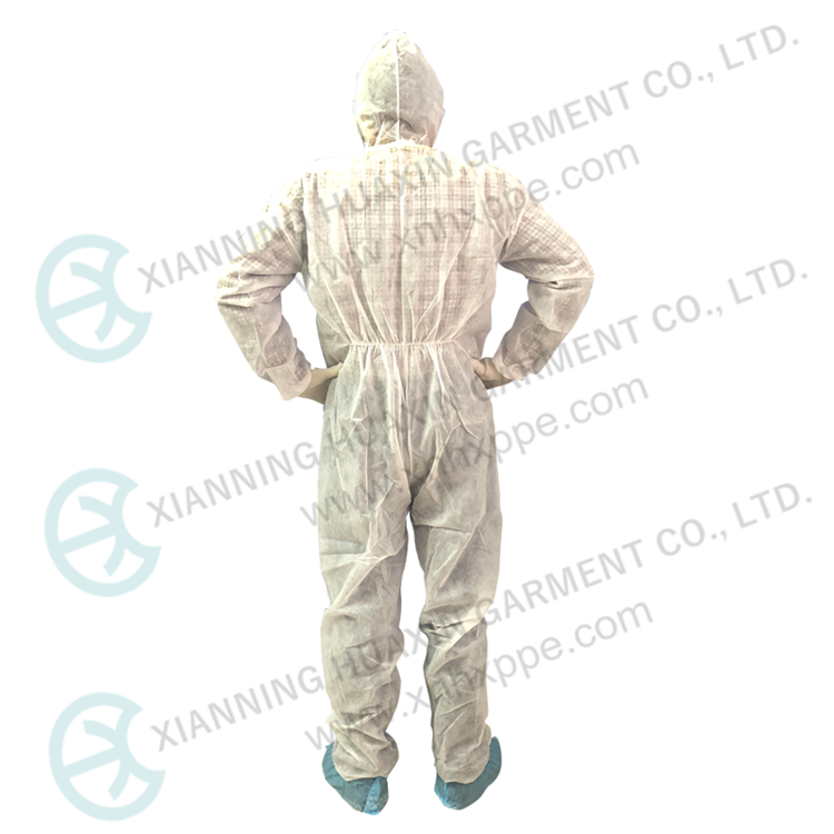 hooded polypropylene nonwoven safety garments 