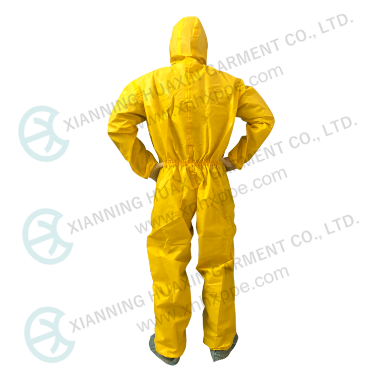 overall garment against sulphuric acid 