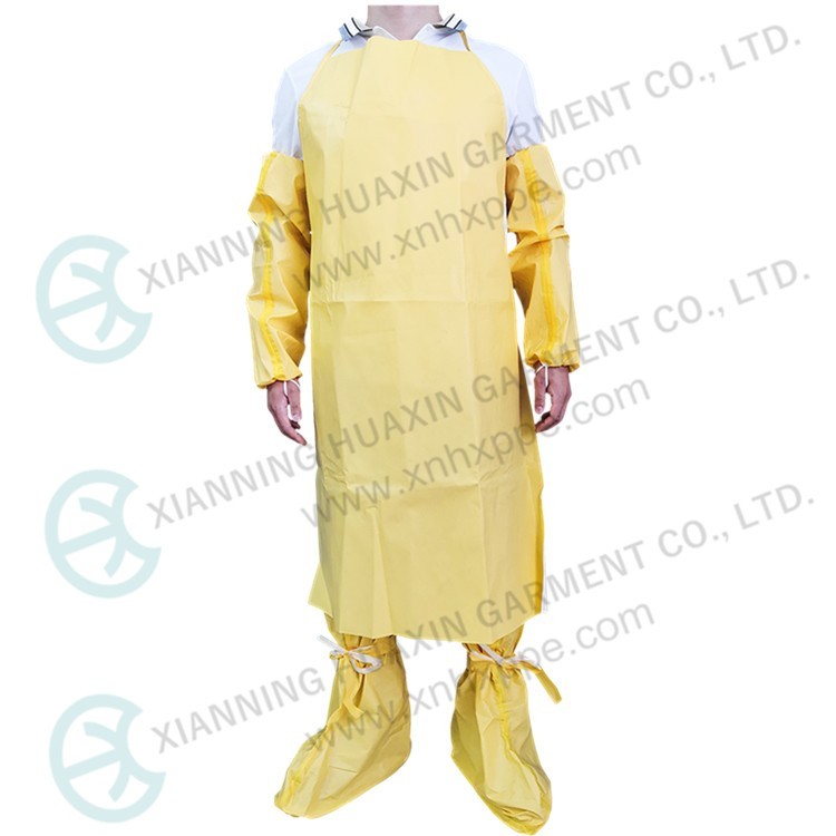 Type3 Yellow Ebola Chemical Resistant Apron Factory
