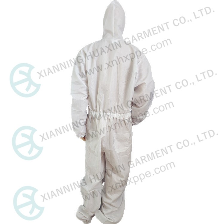 ESD Electrical-Protection Clothing 99% Polyester+1% Carbon Fiber Thread Clothing Suit Factory