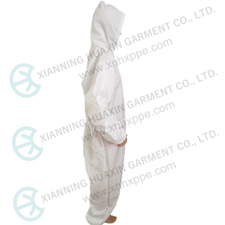 ESD Electrical-Protection Clothing 99% Polyester+1% Carbon Fiber Thread Clothing Suit Factory