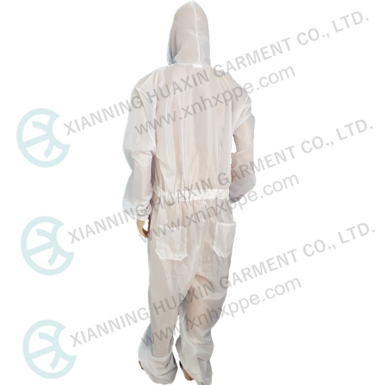 Cleanness Zippered Antistatic Work Apparel Smock With Elastic Waist/cuffs Factory