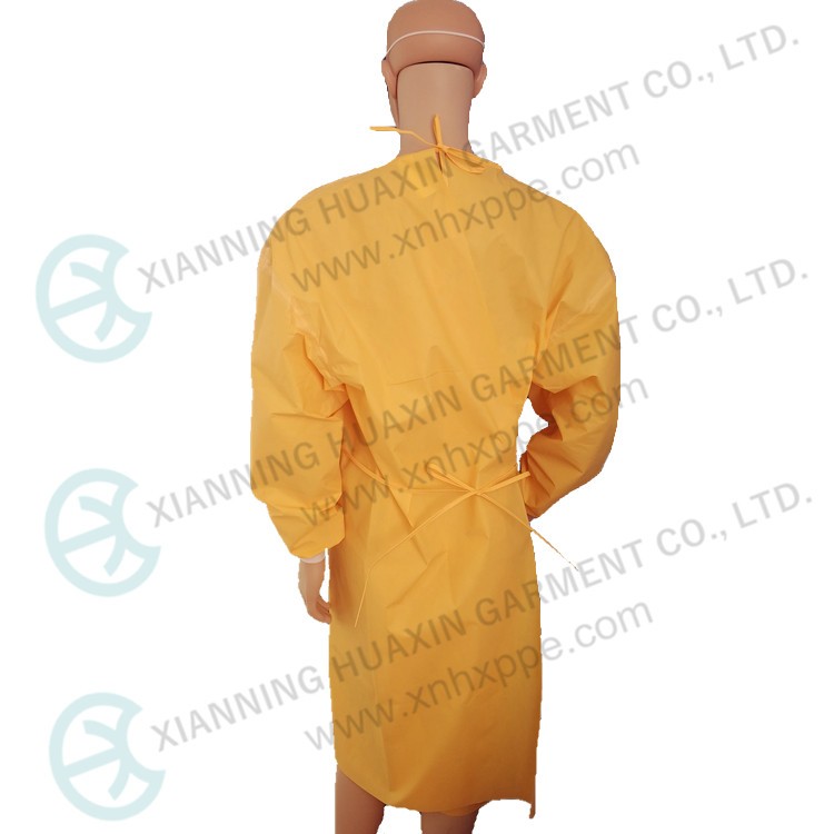 CE EN14126 chemical resistant gowns transparent tape seam Type3B Factory