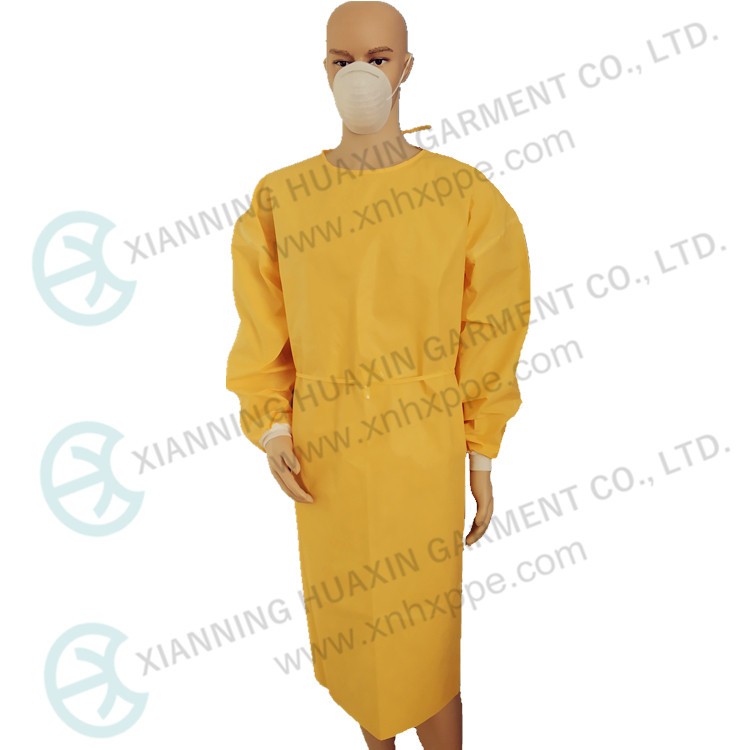 AAMI PB 70 level4 disposable yellow gowns Factory