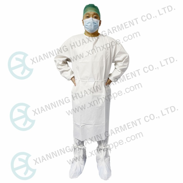 SF microporous non medical isolation gown EN14126 type6B Factory