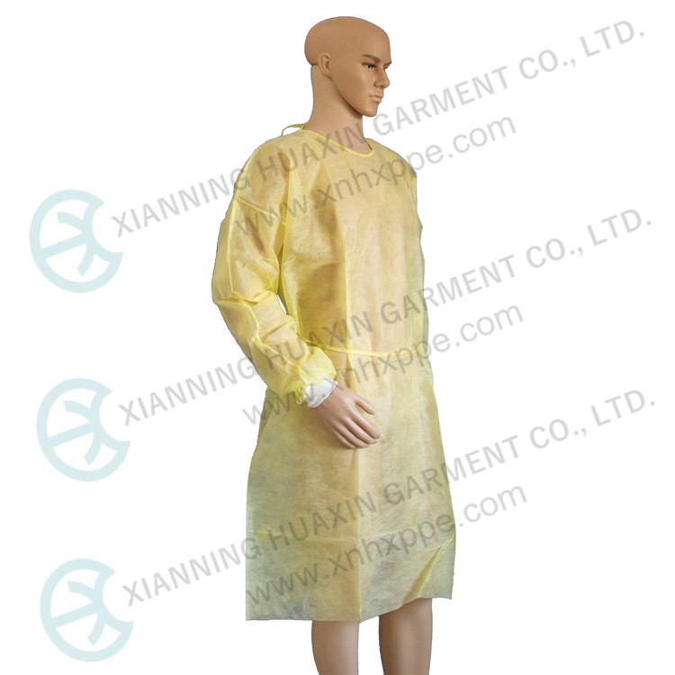 White color dust proof lab clean room use isolation gown Factory