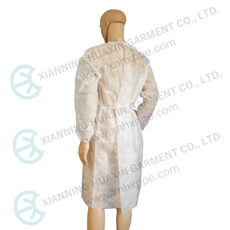 White color dust proof lab clean room use isolation gown Factory