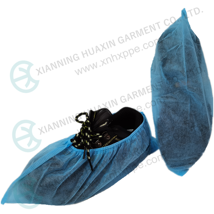 Machine made high quality blue PP shoe cover