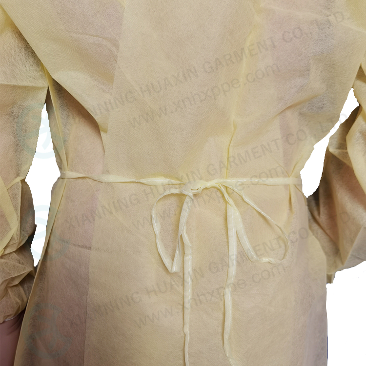 Yellow PP gown PPE personal protective equipment Factory