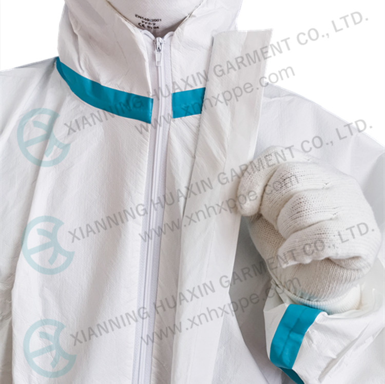two way zipper garments with flap over microporous 