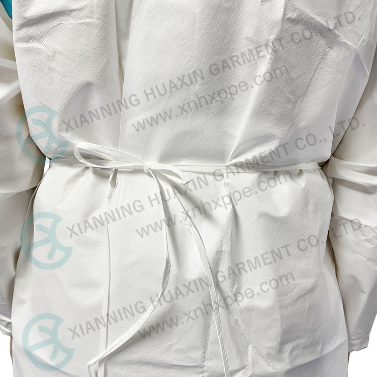 EU standarded disposable microporous gown seam sealed EN14126 TYPE4B Factory