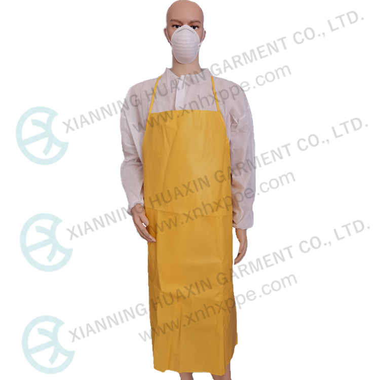 Type3 Yellow Ebola Chemical Resistant Apron Factory