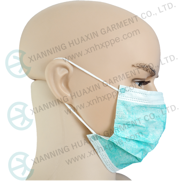 Disposable Nonwoven Face Mask 3ply With Ties Factory