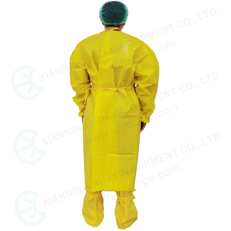 Durable chemical proof isolation gown Factory