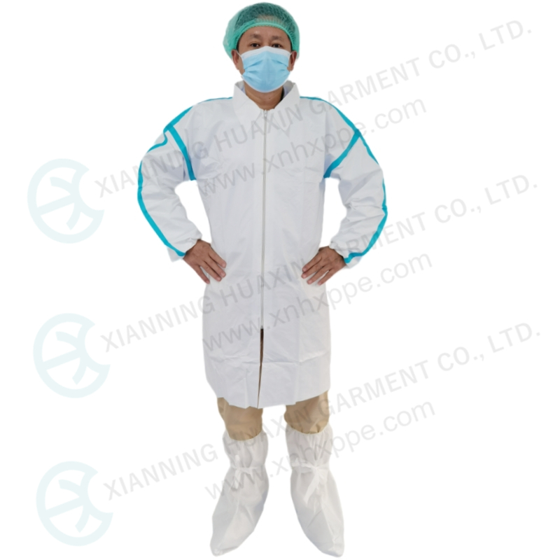 Microporous medical lab coat taped seam TYPEPB4B