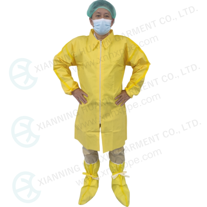 TYPE3 chemical proof lab coat taped seam